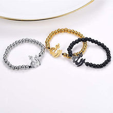 Load image into Gallery viewer, PROSTEEL Childrens&#39; Allah Bracelet, Islamic Jewelry Stainless Steel Beaded Chain Bracelet, fits Wrist from 5.9&#39;&#39; to 7.9&#39;&#39;