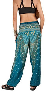 Joob Joob Women's Comfy Bohemian Tapered Elephant Loose Yoga Travel Pajama Lounge Pants - Zainab's Closet