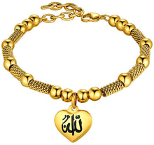Load image into Gallery viewer, PROSTEEL Childrens&#39; Allah Bracelet, Islamic Jewelry Stainless Steel Beaded Chain Bracelet, fits Wrist from 5.9&#39;&#39; to 7.9&#39;&#39;