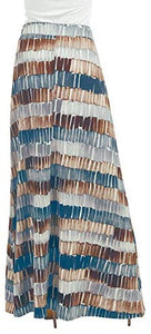 Lock and Love Women's Print/Solid High Waist Maxi Skirt-Made in U.S.A. - Zainab's Closet