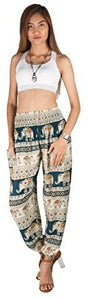 Joob Joob Women's Comfy Bohemian Tapered Elephant Loose Yoga Travel Pajama Lounge Pants - Zainab's Closet