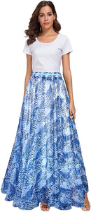 Afibi Womens Full/Ankle Length Blending Maxi Chiffon Long Skirt - Zainab's Closet