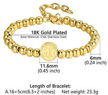 Load image into Gallery viewer, PROSTEEL Childrens&#39; Allah Bracelet, Islamic Jewelry Stainless Steel Beaded Chain Bracelet, fits Wrist from 5.9&#39;&#39; to 7.9&#39;&#39;