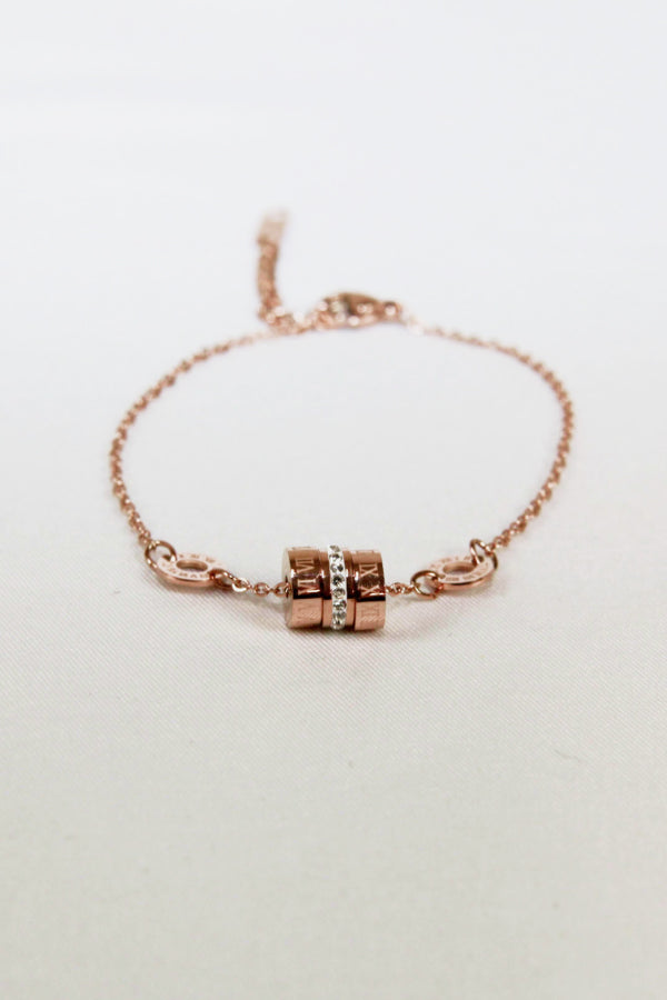 Gold Plated Roman Numeral Bracelet