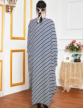 Load image into Gallery viewer, Flygo Women&#39;s Batwing Plaid Floral Printed Short Sleeve Oversized Maxi Dress