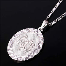 Load image into Gallery viewer, U7 Unisex Platinum / 18K Gold Plated Allah Pendant with 22 inch Link Chain Necklace