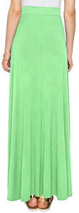 Lock and Love Women's Print/Solid High Waist Maxi Skirt-Made in U.S.A. - Zainab's Closet
