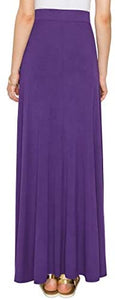 Lock and Love Women's Print/Solid High Waist Maxi Skirt-Made in U.S.A. - Zainab's Closet