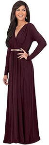 KOH KOH V-Neck Flowy Formal Kaftan Dress - Zainab's Closet