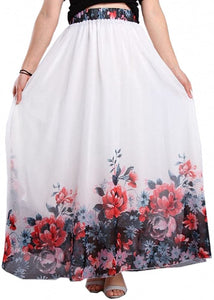 Afibi Womens Full/Ankle Length Blending Maxi Chiffon Long Skirt - Zainab's Closet
