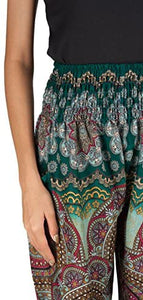 Joob Joob Women's Comfy Bohemian Tapered Elephant Loose Yoga Travel Pajama Lounge Pants - Zainab's Closet