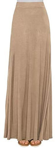 Lock and Love Women's Print/Solid High Waist Maxi Skirt-Made in U.S.A. - Zainab's Closet
