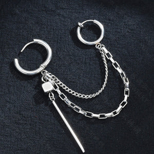 Double Piercing Chain Earring