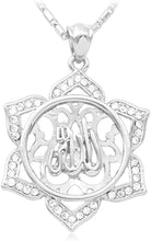 Load image into Gallery viewer, U7 Unisex Platinum / 18K Gold Plated Allah Pendant with 22 inch Link Chain Necklace