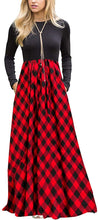 Load image into Gallery viewer, ZESICA Women&#39;s Floral Print Long Sleeve Pockets Empire Waist Pleated Long Maxi Dress