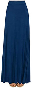 Lock and Love Women's Print/Solid High Waist Maxi Skirt-Made in U.S.A. - Zainab's Closet