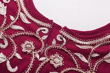 Load image into Gallery viewer, MANER Chiffon Beaded Sequin 3/4 Sleeve Long Gown - Zainab&#39;s Closet