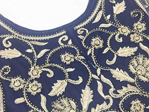 MANER Chiffon Beaded Sequin 3/4 Sleeve Long Gown - Zainab's Closet