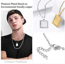 Load image into Gallery viewer, U7 Unisex Platinum / 18K Gold Plated Allah Pendant with 22 inch Link Chain Necklace