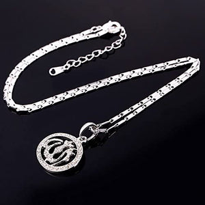 U7 Unisex Platinum / 18K Gold Plated Allah Pendant with 22 inch Link Chain Necklace