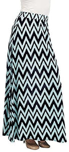 Lock and Love Women's Print/Solid High Waist Maxi Skirt-Made in U.S.A. - Zainab's Closet