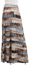 Load image into Gallery viewer, Lock and Love Women&#39;s Print/Solid High Waist Maxi Skirt-Made in U.S.A. - Zainab&#39;s Closet