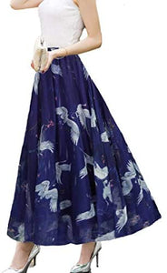 Afibi Womens Full/Ankle Length Blending Maxi Chiffon Long Skirt - Zainab's Closet