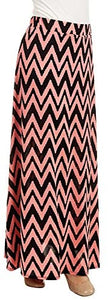 Lock and Love Women's Print/Solid High Waist Maxi Skirt-Made in U.S.A. - Zainab's Closet