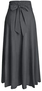 Ranphee Women's Ankle Length High Waist A-line Maxi Skirt w/ Pockets