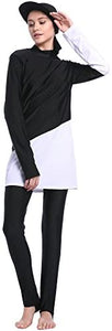 Ababalaya Women's Islamic 2/Piece Full Cover Hijab Burkini Swimsuit Swimwear - Zainab's Closet