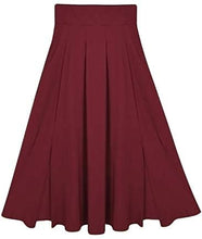 Load image into Gallery viewer, Ranphee Women&#39;s Ankle Length High Waist A-line Maxi Skirt w/ Pockets