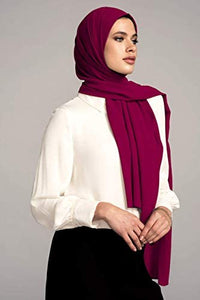 Voile Chic 8 Colors Premium Chiffon Wrap Head Scarf (Non-Slip)