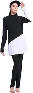 Ababalaya Women's Islamic 2/Piece Full Cover Hijab Burkini Swimsuit Swimwear - Zainab's Closet