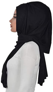 Instant Cotton Jersey Shawl Head Wrap Scarf - Zainab's Closet