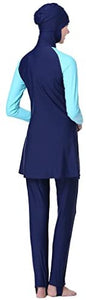 Ababalaya Women's Islamic 2/Piece Full Cover Hijab Burkini Swimsuit Swimwear - Zainab's Closet