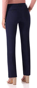 Rekucci Women's Smart Stretch Desk to Dinner Straight Leg Pant w/Zipper Closure - Zainab's Closet