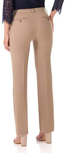 Rekucci Women's Smart Stretch Desk to Dinner Straight Leg Pant w/Zipper Closure - Zainab's Closet