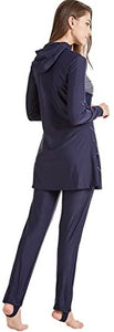 Ababalaya Women's Islamic 2/Piece Full Cover Hijab Burkini Swimsuit Swimwear - Zainab's Closet