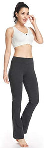 Houmous S-XXL Petite/Regular/Tall Length, Women's Yoga Bootleg Pants Inner Hidden Pocket Workout Pants - Zainab's Closet
