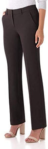 Rekucci Women's Smart Stretch Desk to Dinner Straight Leg Pant w/Zipper Closure - Zainab's Closet