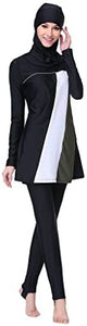 Ababalaya Women's Islamic 2/Piece Full Cover Hijab Burkini Swimsuit Swimwear - Zainab's Closet
