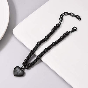 PROSTEEL Childrens' Allah Bracelet, Islamic Jewelry Stainless Steel Beaded Chain Bracelet, fits Wrist from 5.9'' to 7.9''
