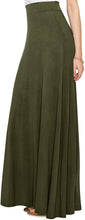 Load image into Gallery viewer, Lock and Love Women&#39;s Print/Solid High Waist Maxi Skirt-Made in U.S.A. - Zainab&#39;s Closet
