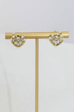 Load image into Gallery viewer, Gold Plated Heart Stud Earrings