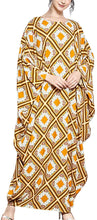 Load image into Gallery viewer, Flygo Women&#39;s Batwing Plaid Floral Printed Short Sleeve Oversized Maxi Dress