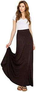 Lock and Love Women's Print/Solid High Waist Maxi Skirt-Made in U.S.A. - Zainab's Closet