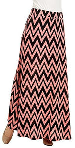 Lock and Love Women's Print/Solid High Waist Maxi Skirt-Made in U.S.A. - Zainab's Closet