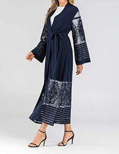 Load image into Gallery viewer, Abetteric Womens Embroidered Dubai Style Muslim Abaya Robe