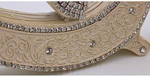 Modefa Islamic Turkish Gift Table Decor 2 Piece Set Sculptures Bookends Arabic Allah Muhammad Waw (Silver Small)
