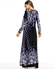 Load image into Gallery viewer, MedeShe Women&#39;s Loose Crewneck Gold Ethnic Print Casual Dress - Zainab&#39;s Closet